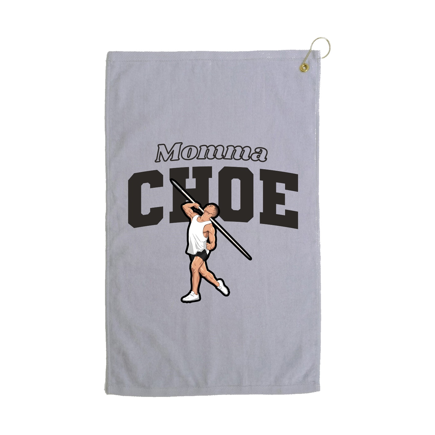 Golf Towel — Mothers Day Block in Grey
