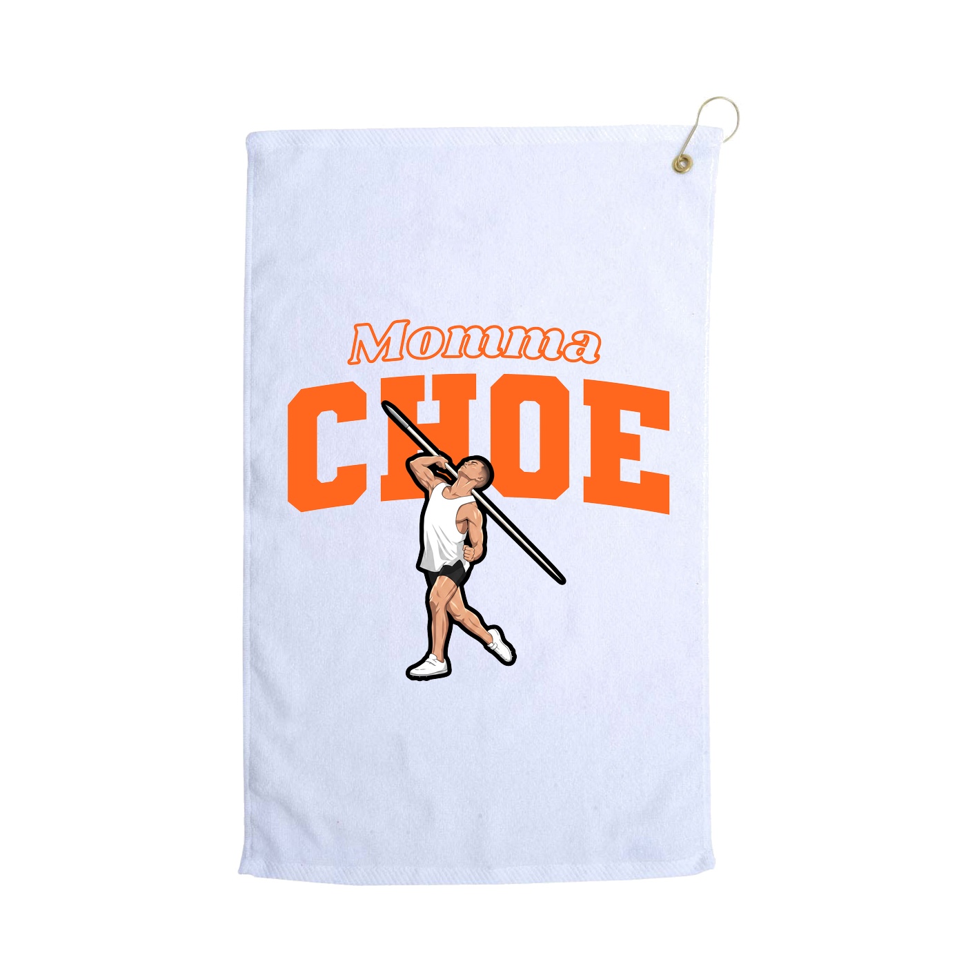 Golf Towel — Mothers Day Block in White
