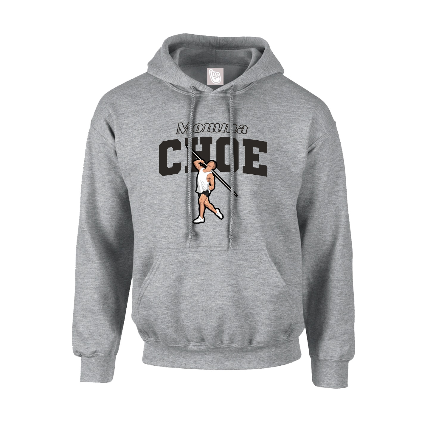 Youth Hoodie — Mothers Day Block in Grey