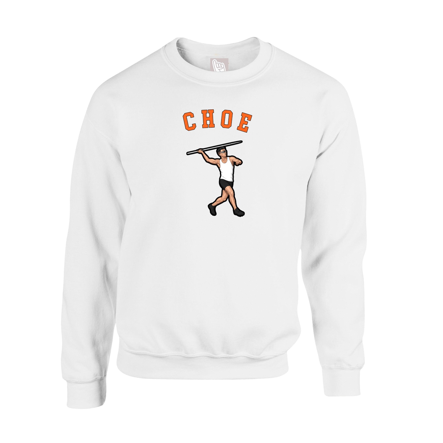 Fleece Crew — Shirsey Arch in White