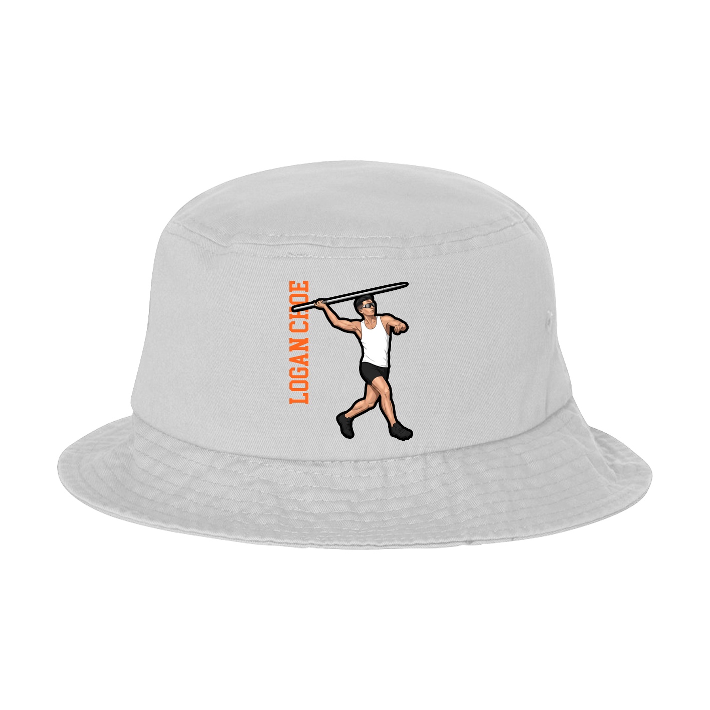 Bucket Cap — Name Vertical in White