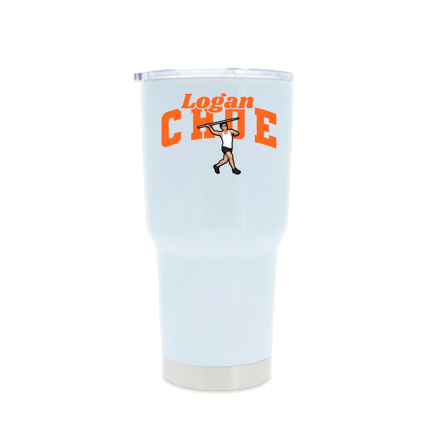30oz Stainless Steel Tumbler — Signature Arch in White