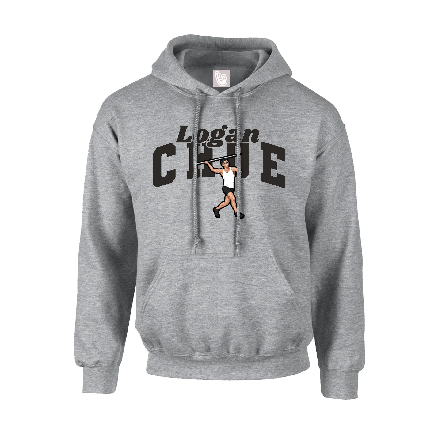 Youth Hoodie — Signature Arch in Grey