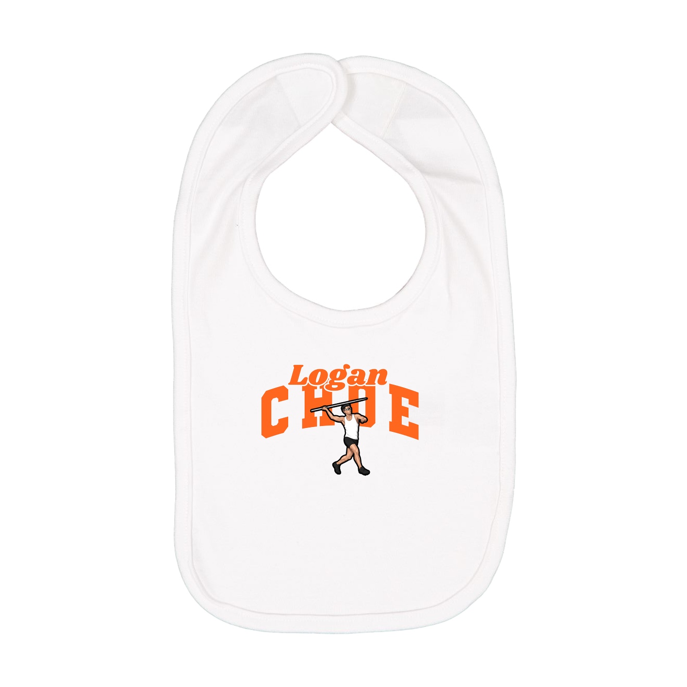 Infant Bib — Signature Arch in White