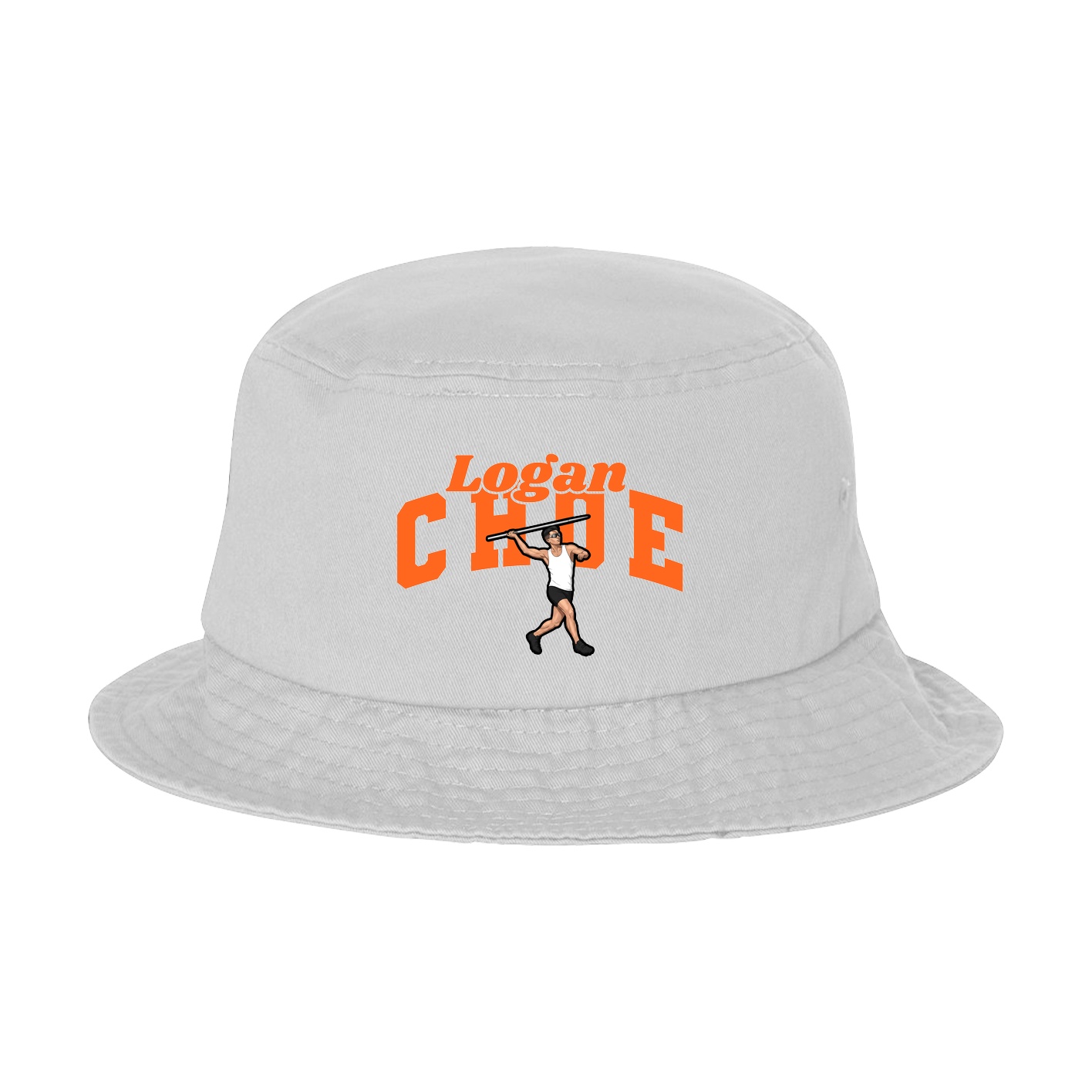 Bucket Cap — Signature Arch in White