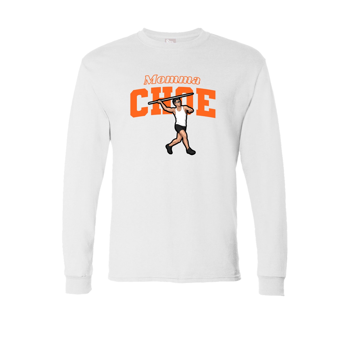 Long Sleeve Tee — Mothers Day Block in White