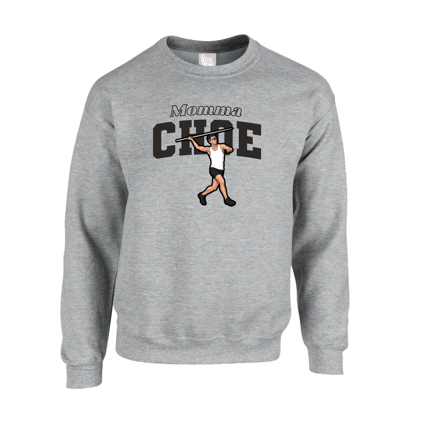Fleece Crew — Mothers Day Block in Grey