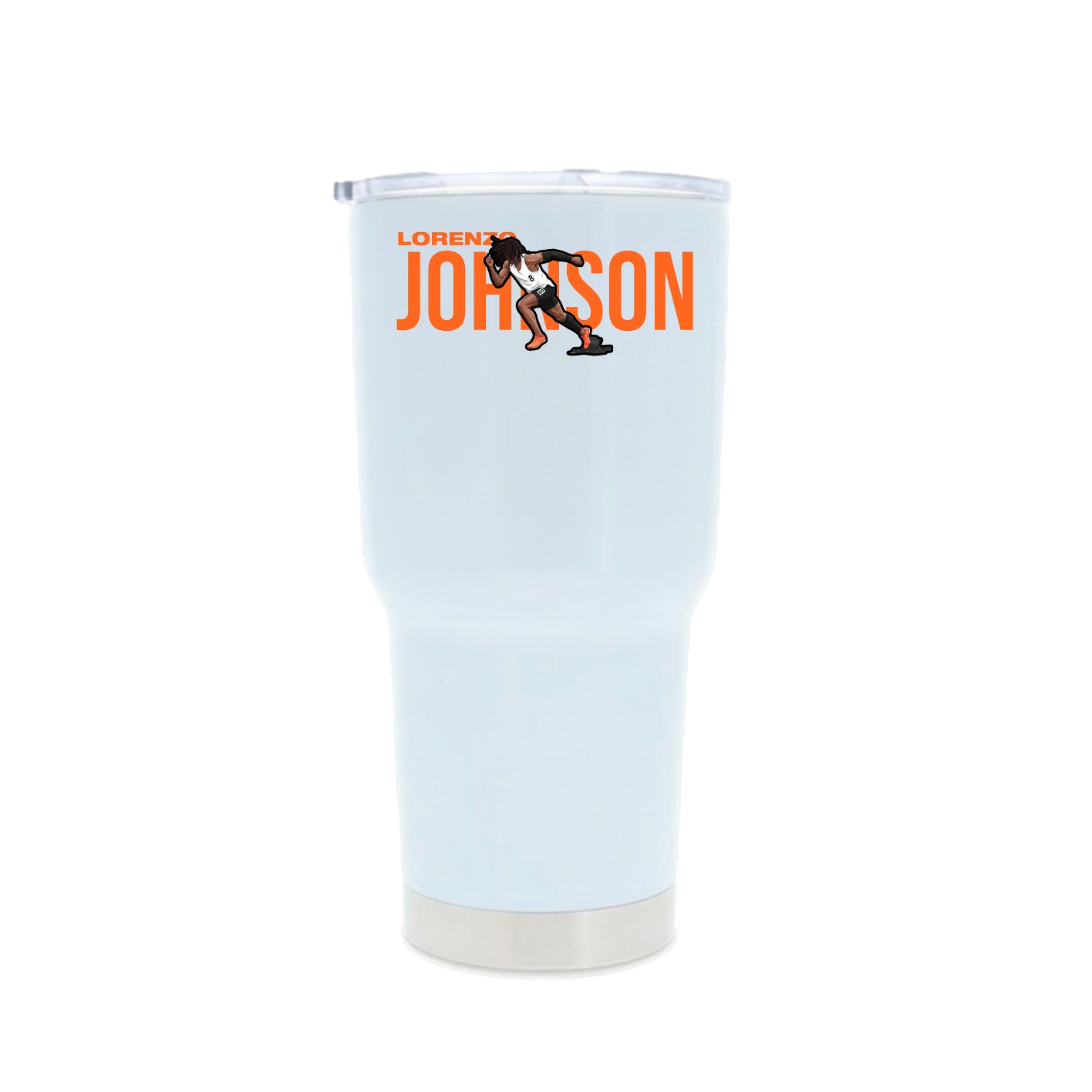 30oz Stainless Steel Tumbler — Player Name in White