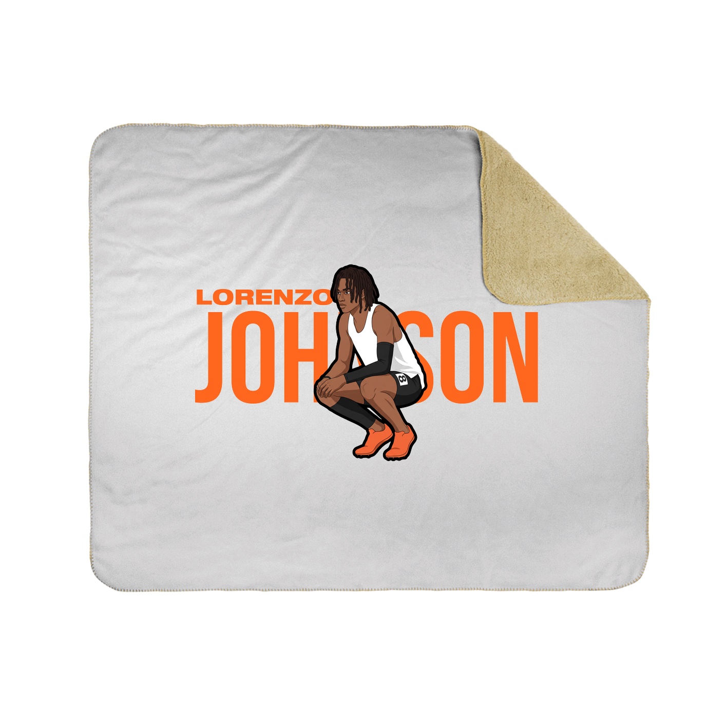 Throw Blanket — Player Name in White
