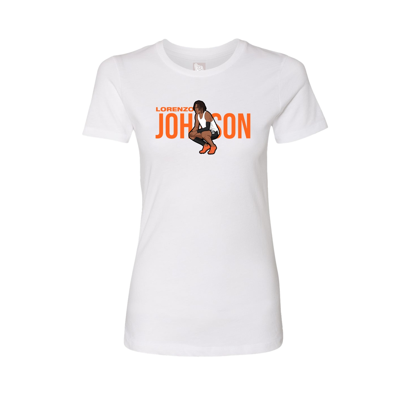 Fitted Women's Tee — Player Name in White