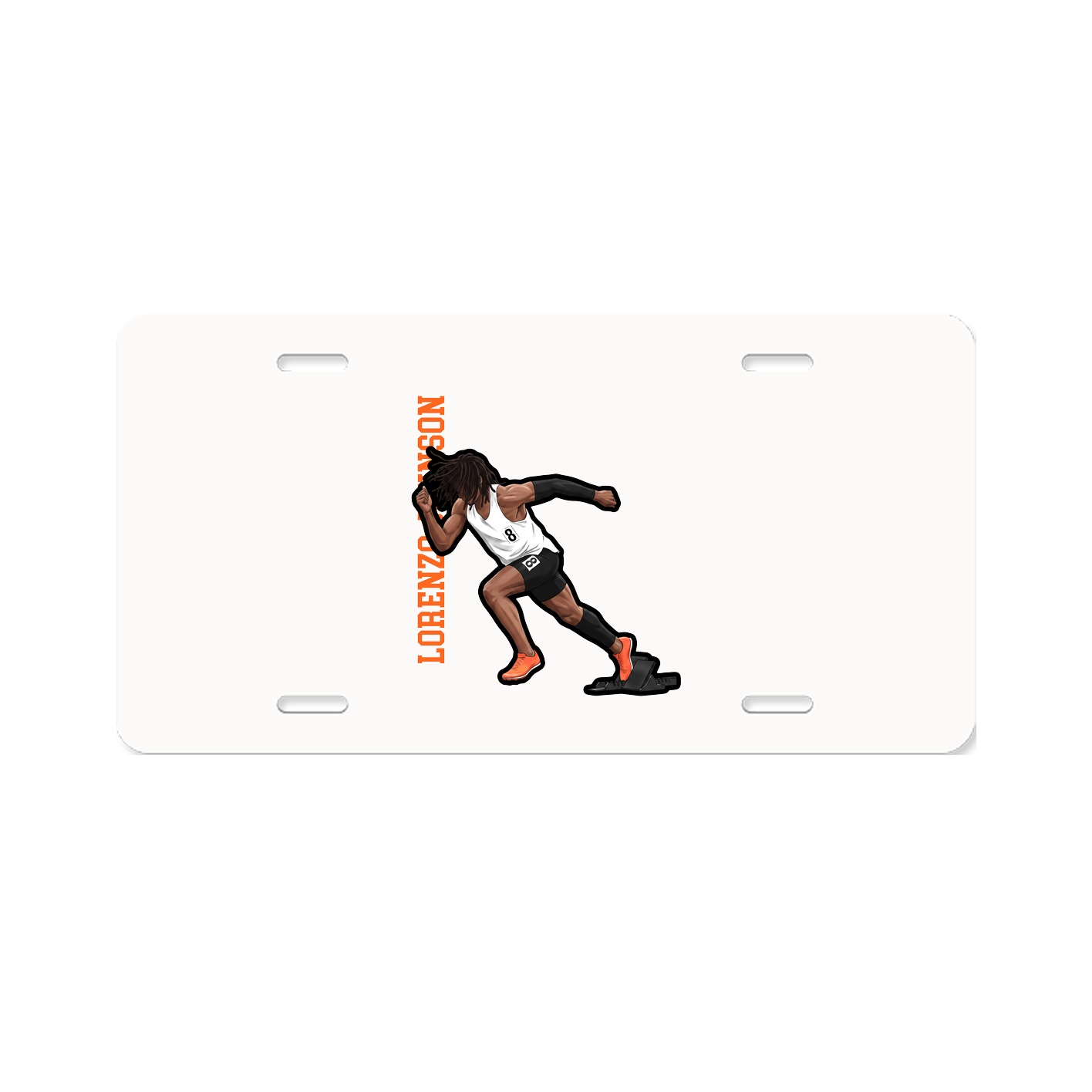 License Plate — Name Vertical in Classic