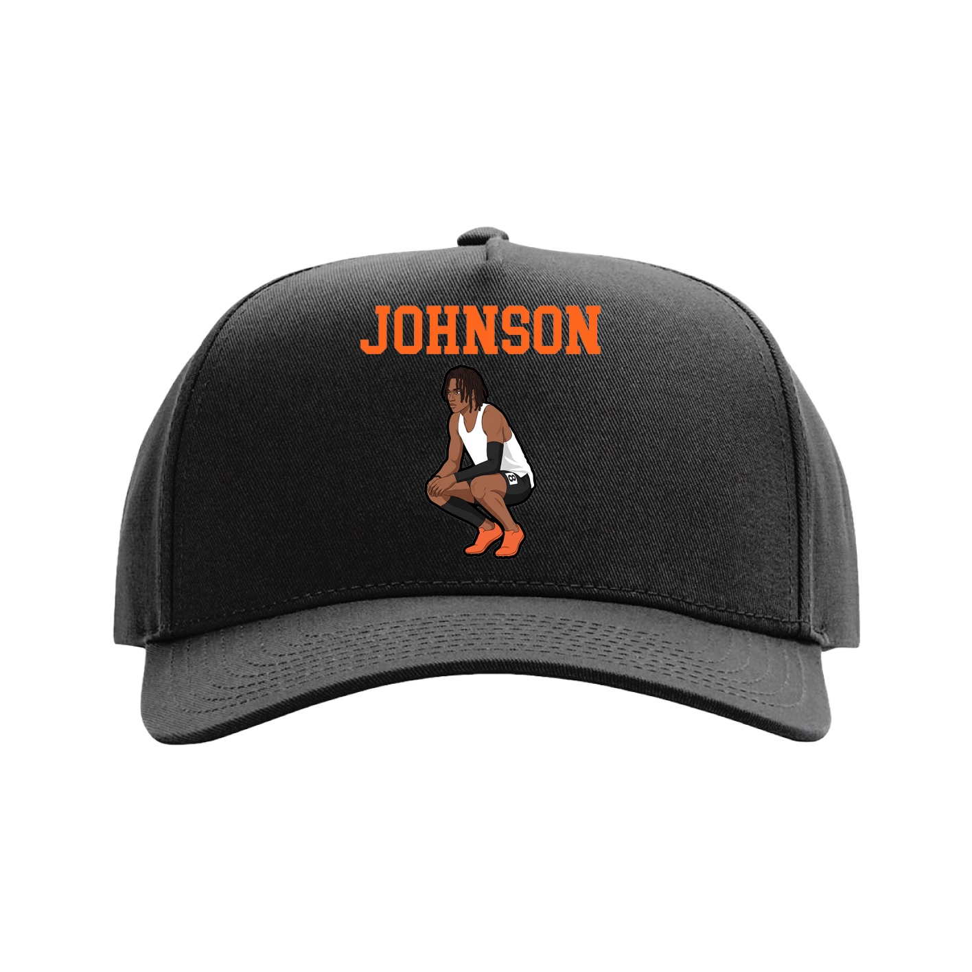 Full Fabric Five-Panel Champ Cap — Shirsey in Black
