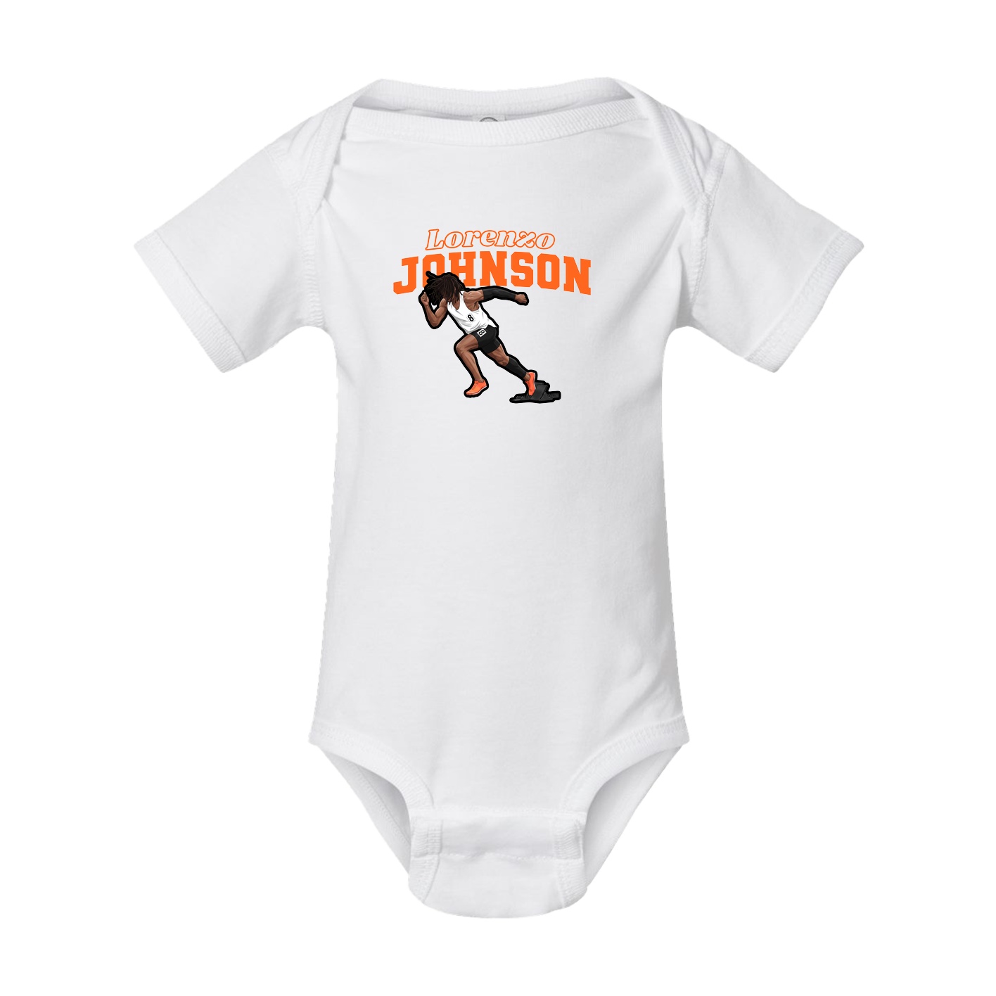 Baby Onesie — Name Arch in White