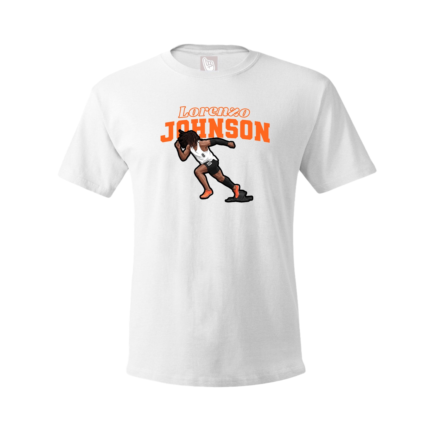 Youth Tee — Name Arch in White