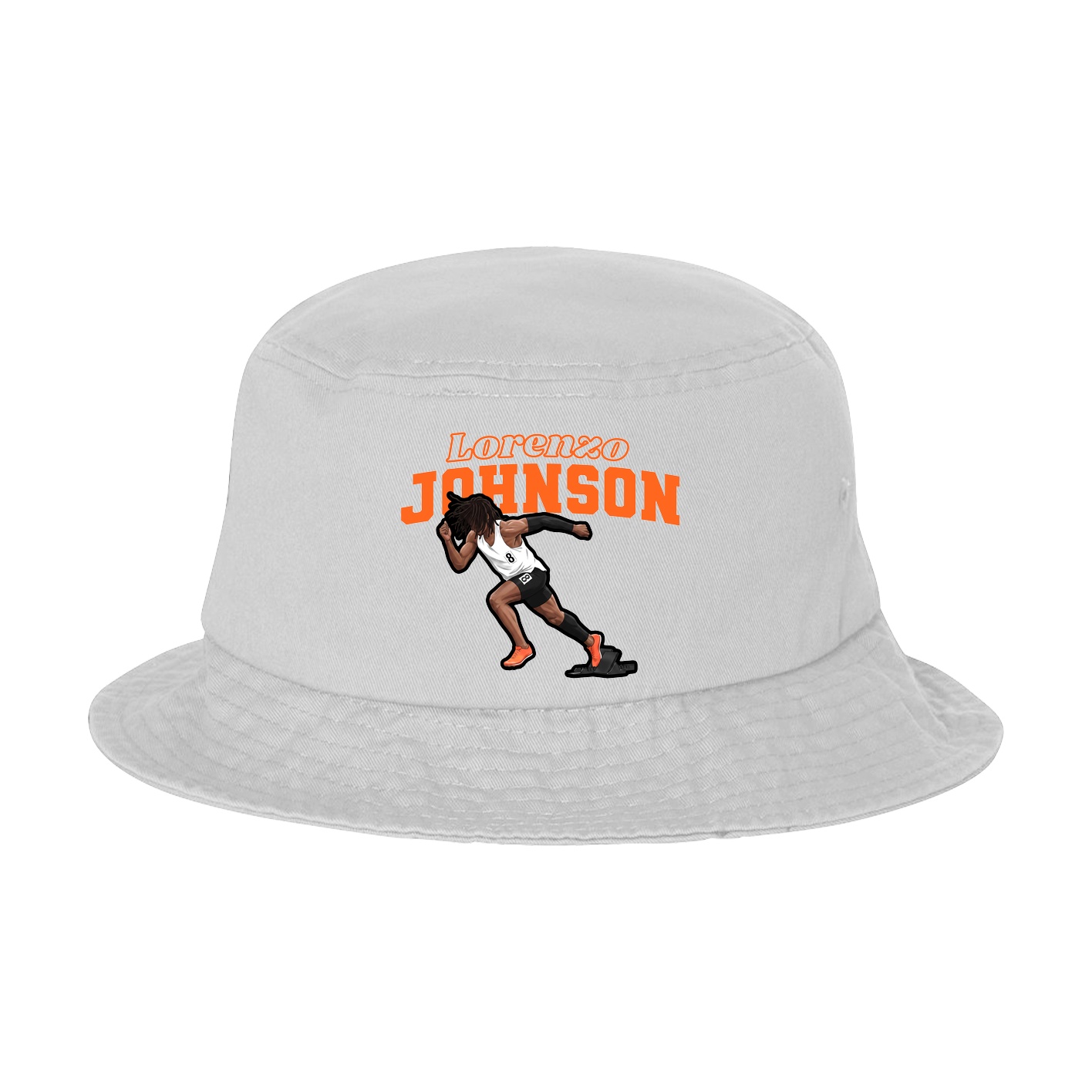 Bucket Cap — Name Arch in White