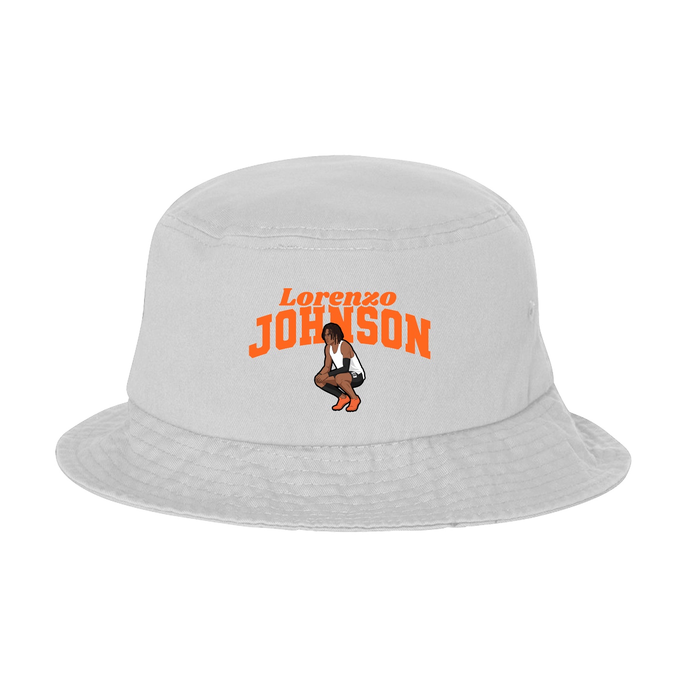Bucket Cap — Signature Arch in White