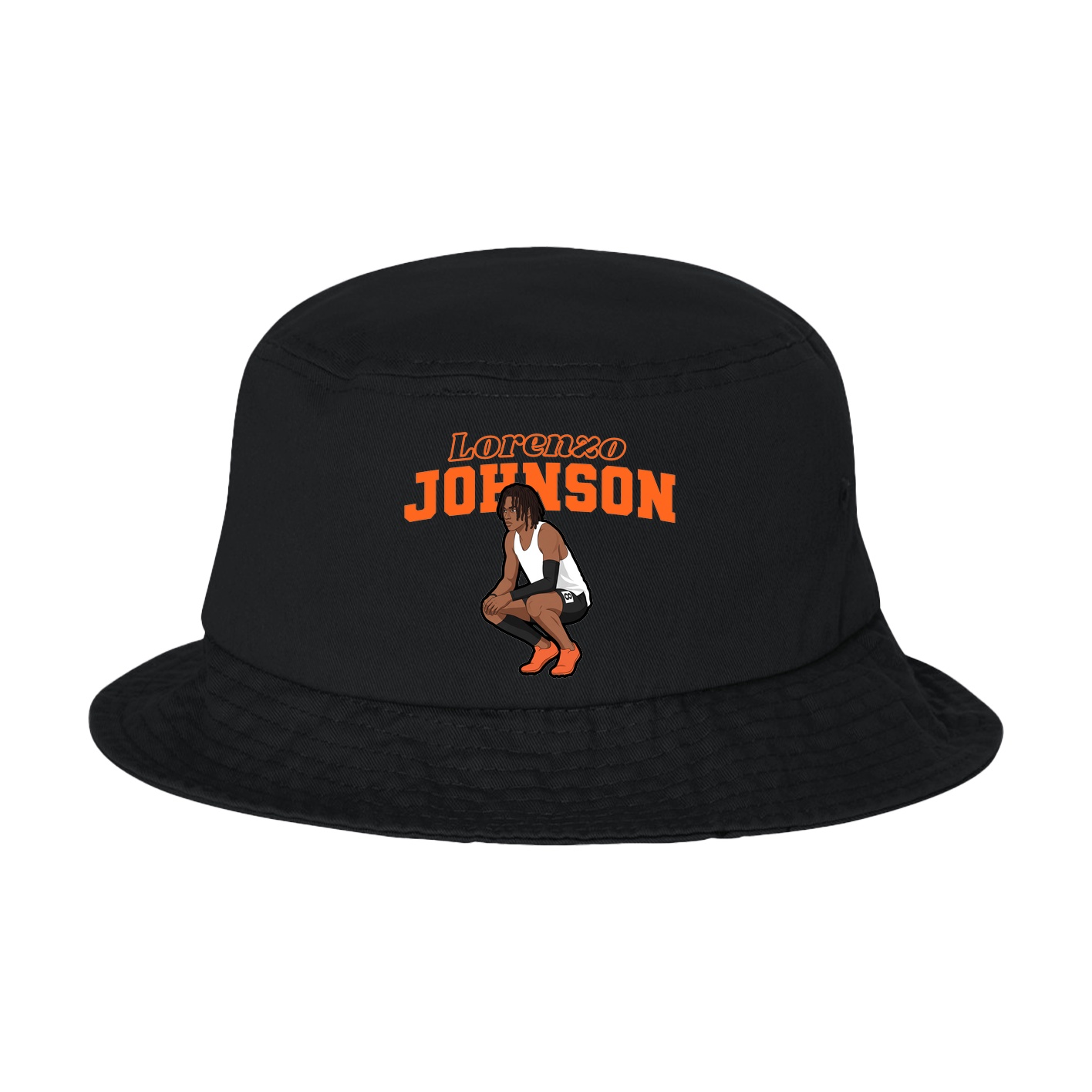 Bucket Cap — Name Arch in Black