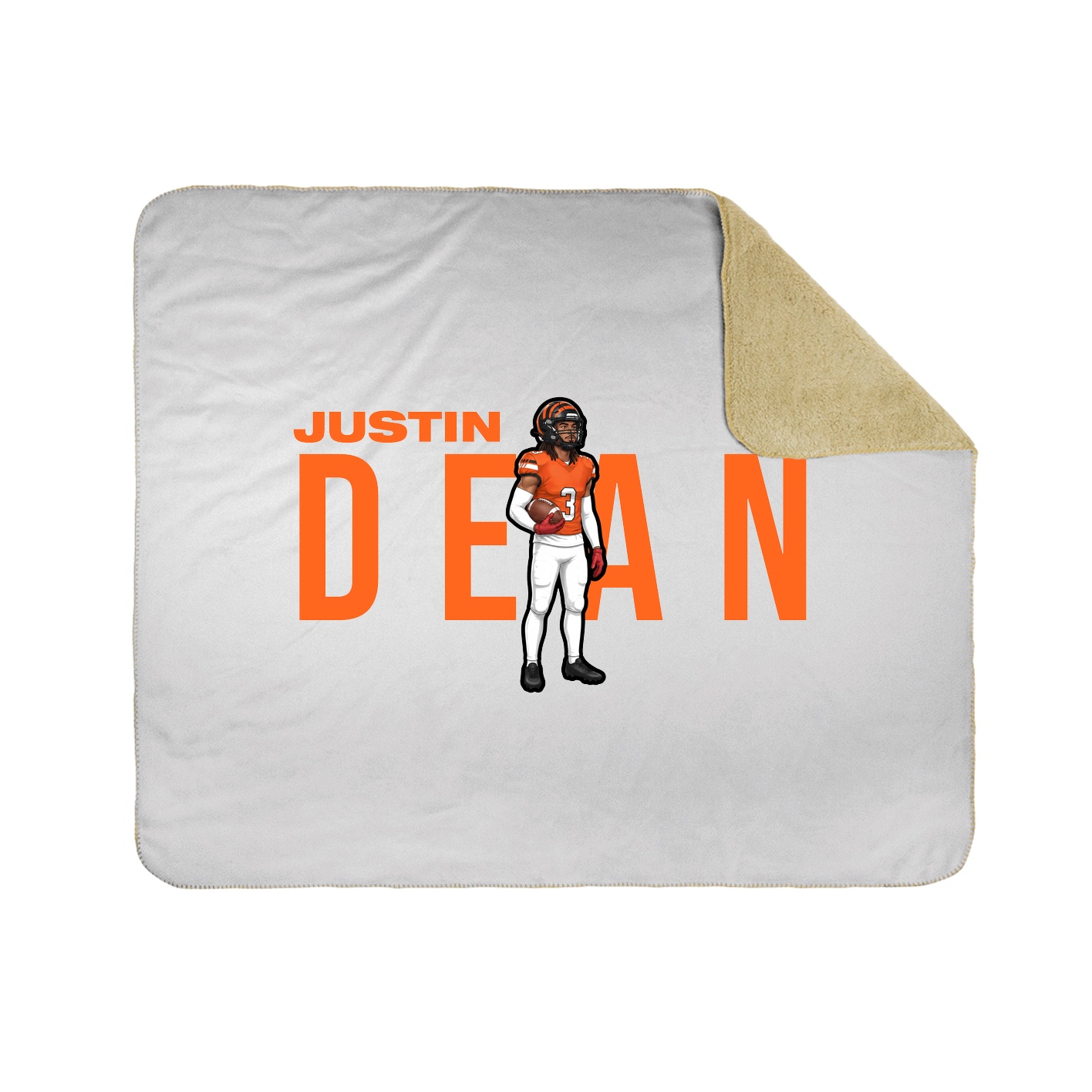 Throw Blanket — Player Name in White