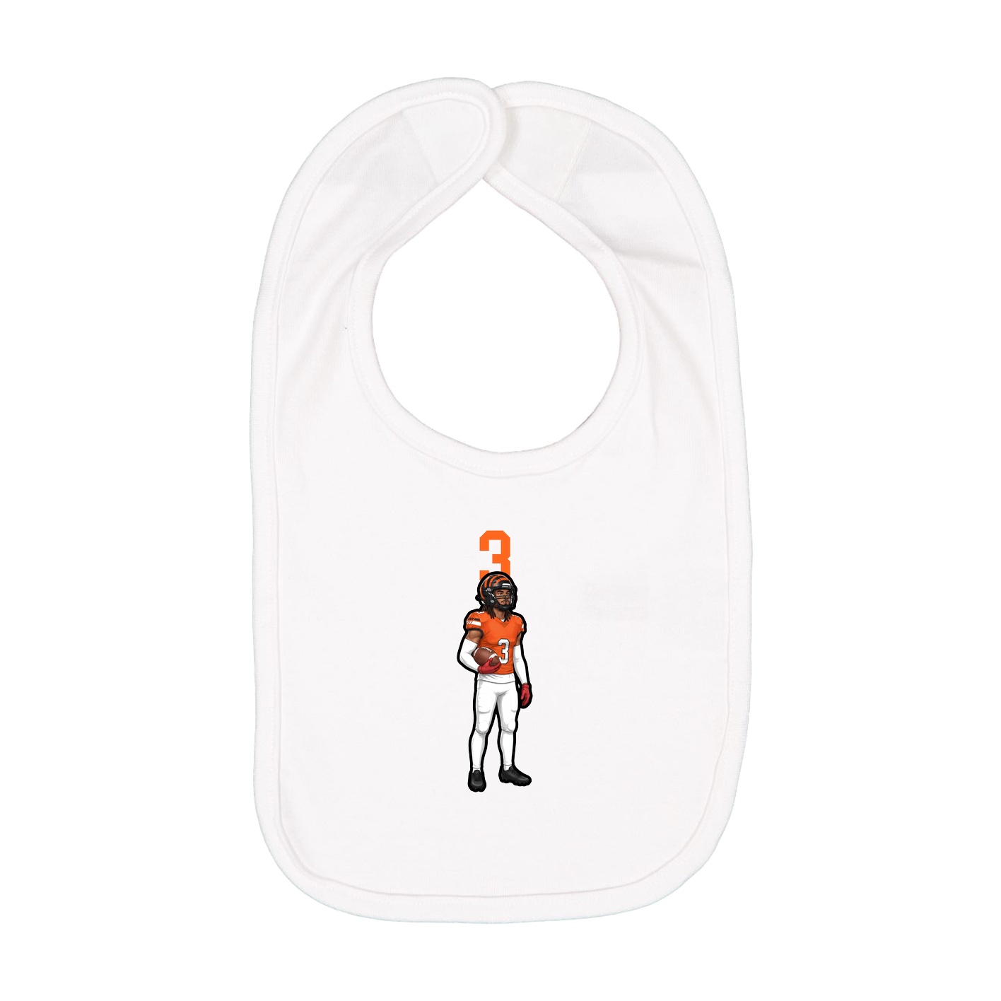 Infant Bib — Number Top in White