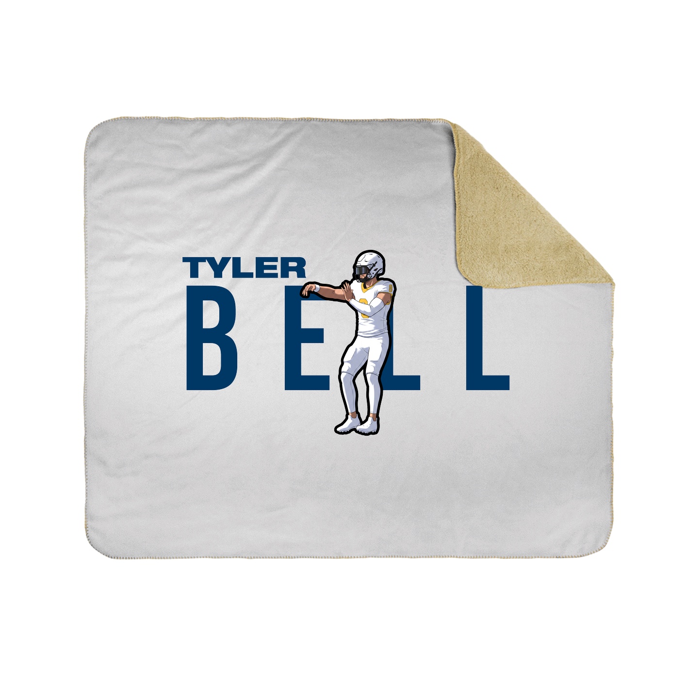 Throw Blanket — Player Name in White