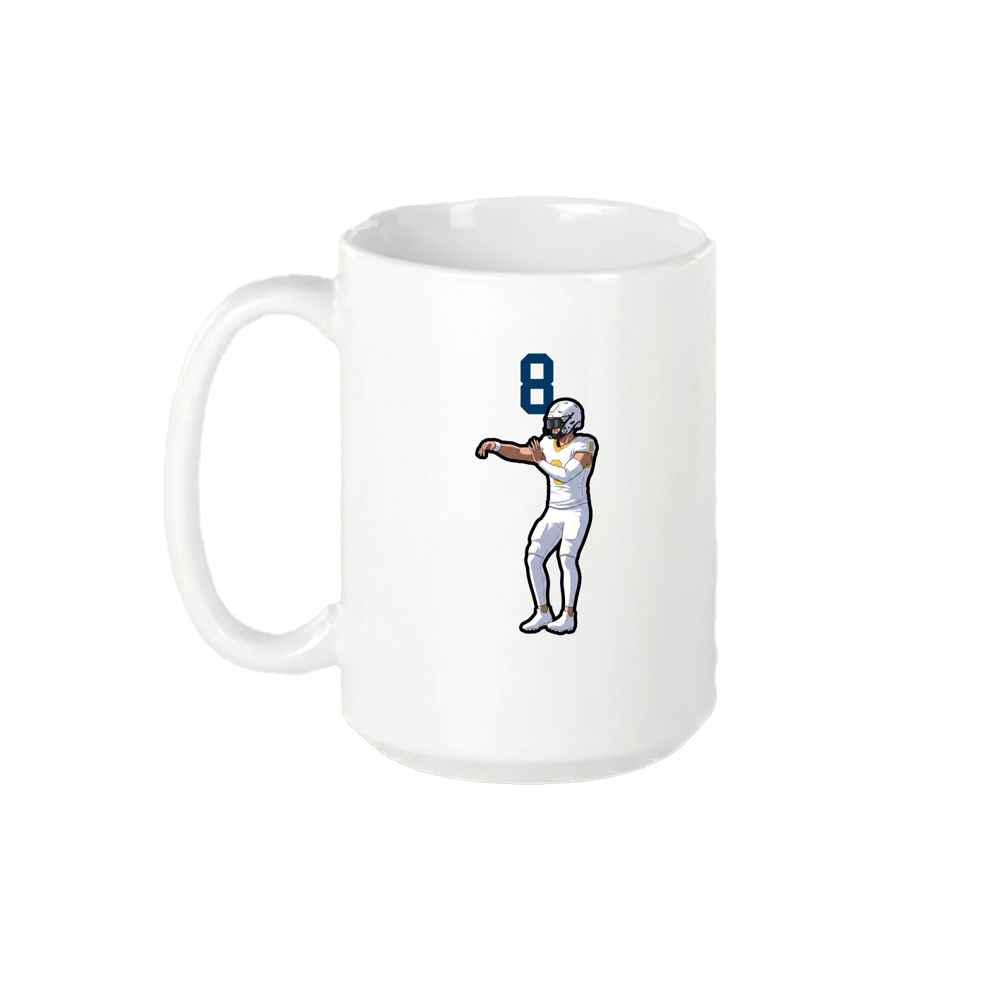 15oz Coffee Mug — Number Top in White