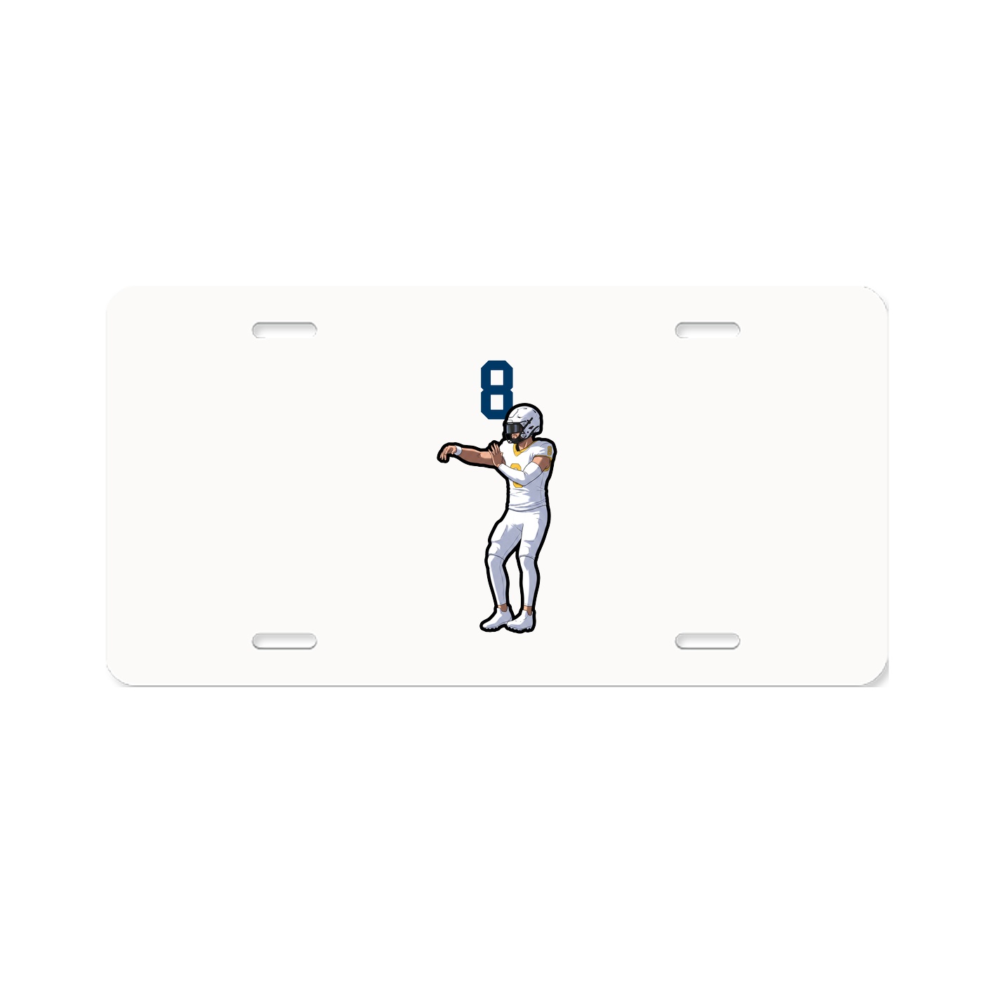 License Plate — Number Top in Classic