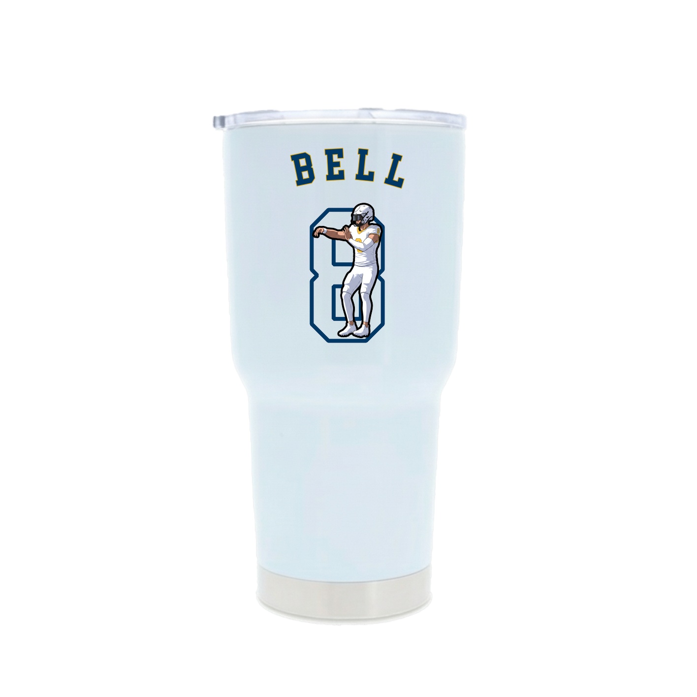 30oz Stainless Steel Tumbler — Shirsey Arch in White