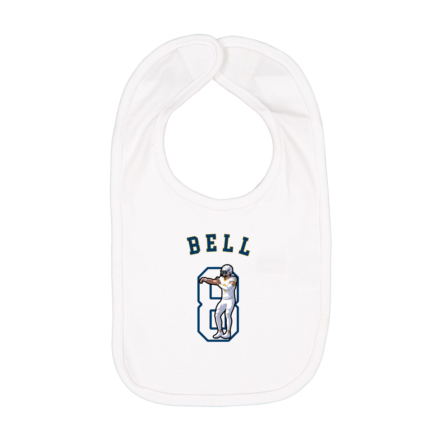 Infant Bib — Shirsey Arch in White