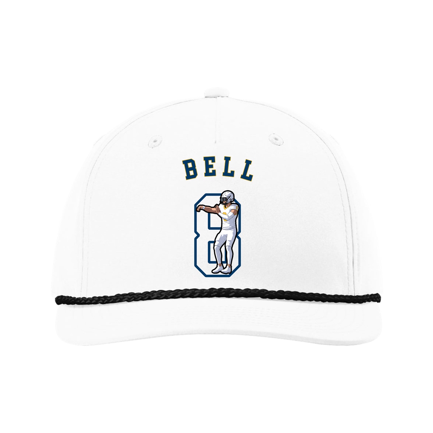 Five-Panel Classic Rope Cap — Shirsey Arch in White