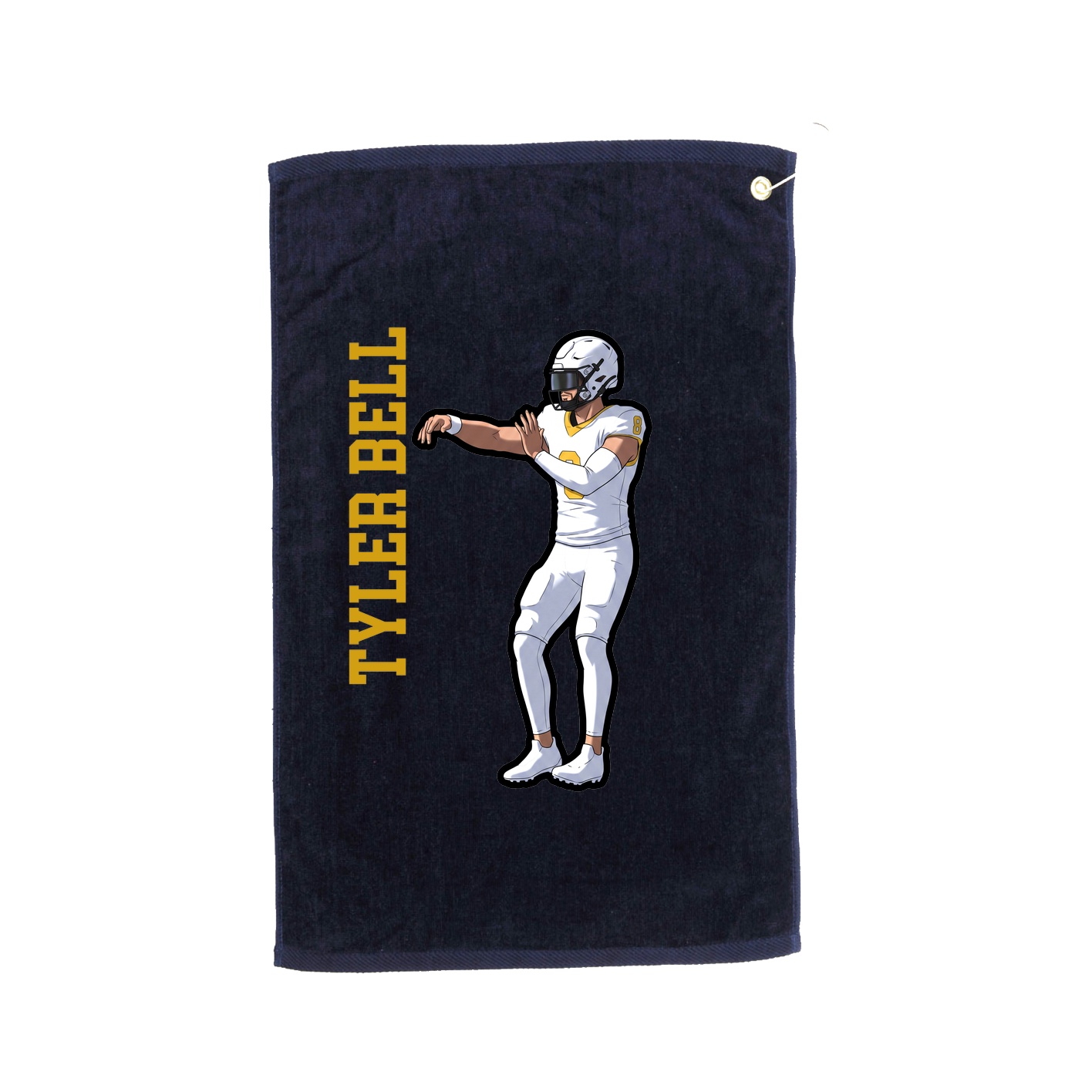 Golf Towel — Name Vertical in Navy