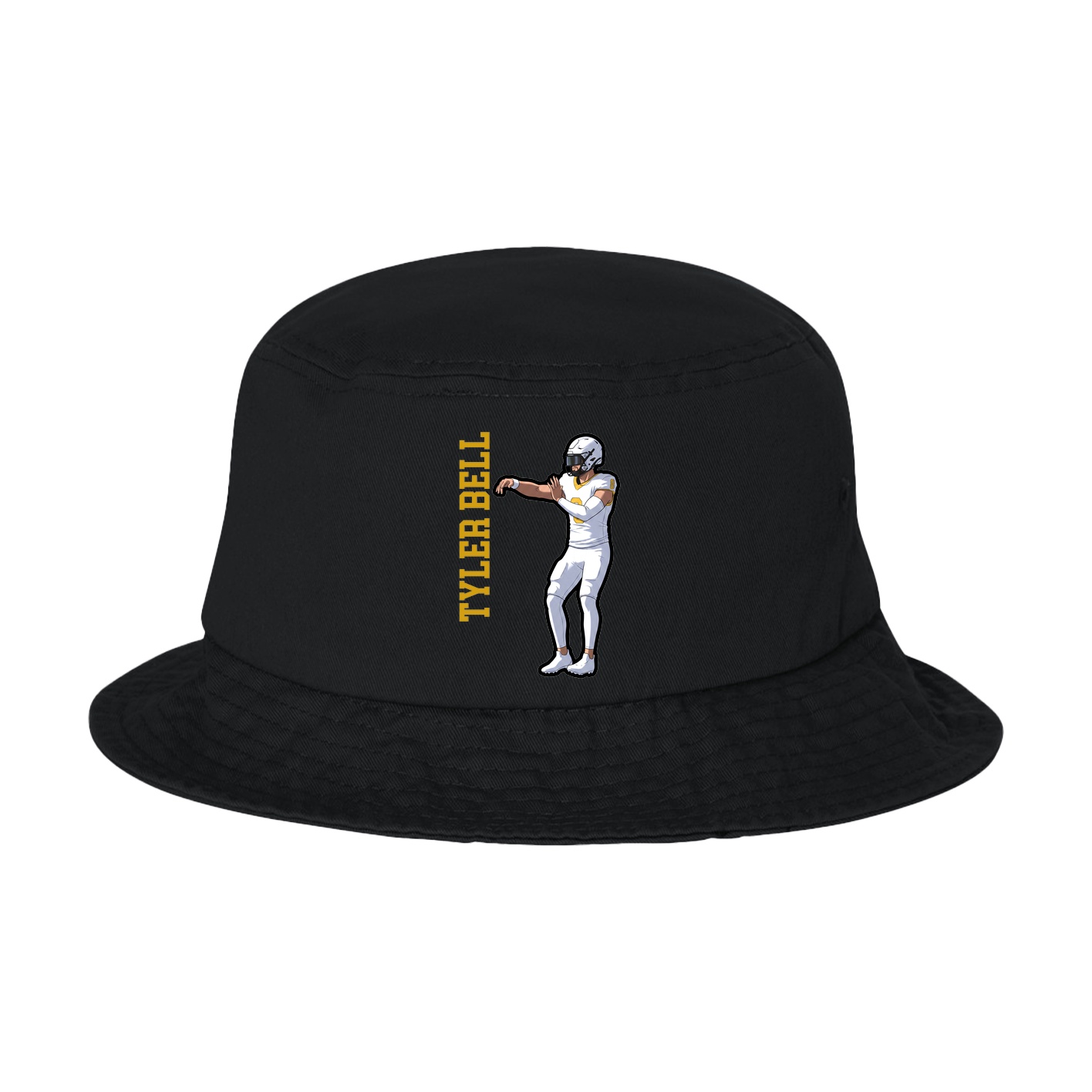 Bucket Cap — Name Vertical in Black