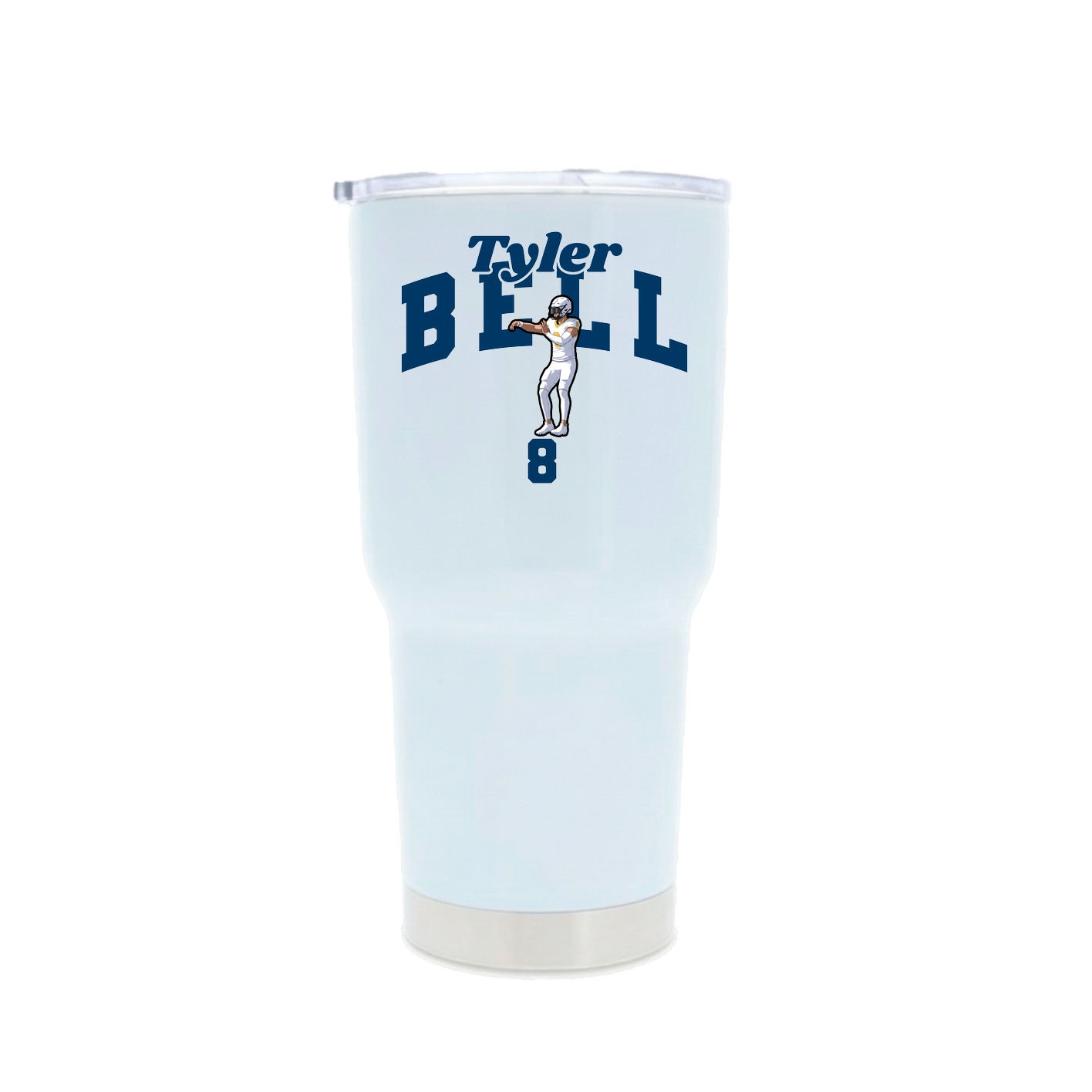 30oz Stainless Steel Tumbler — Signature Arch in White