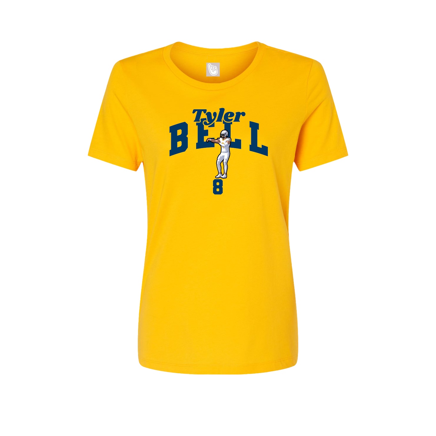 Fitted Women's Tee — Signature Arch in Gold