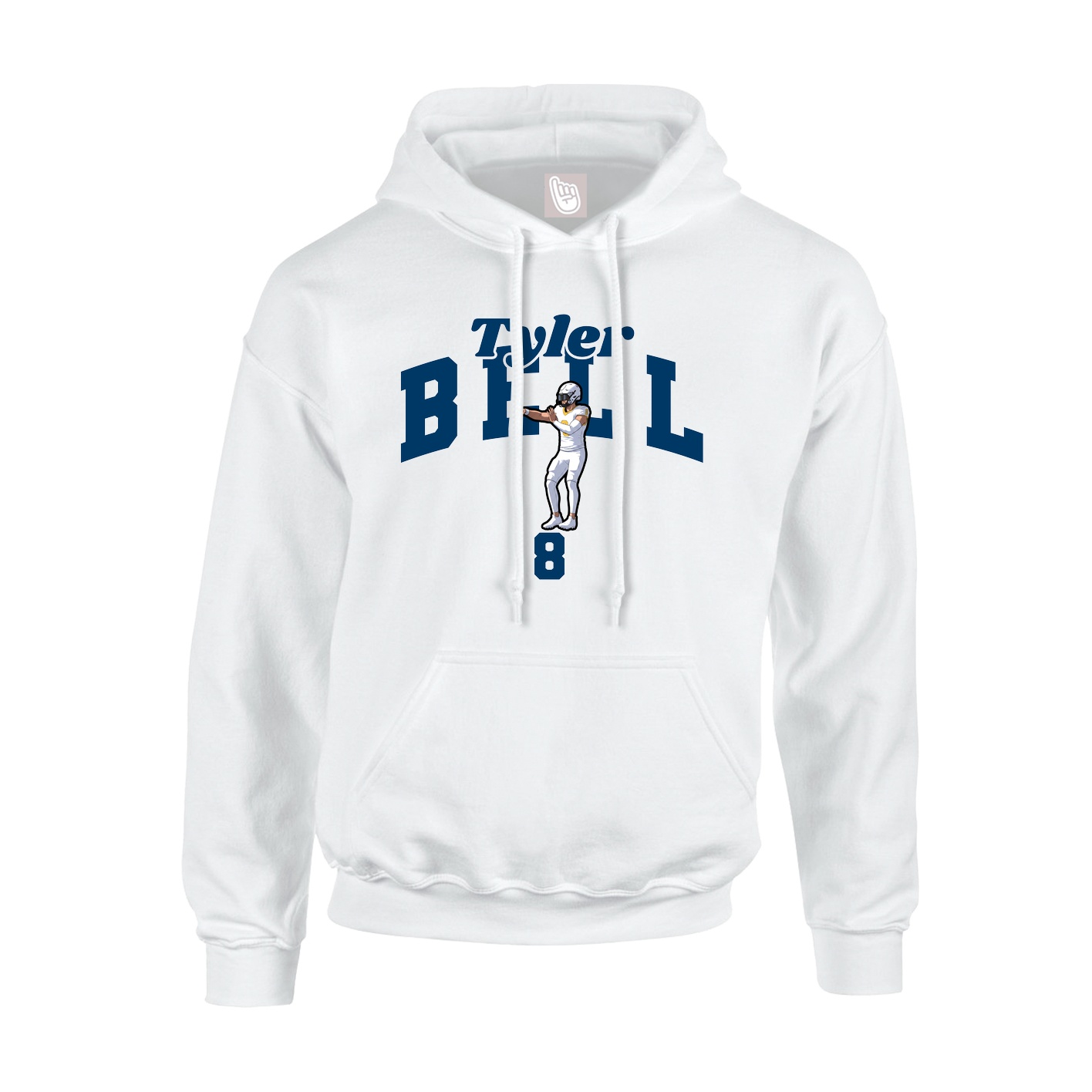 Youth Hoodie — Signature Arch in White