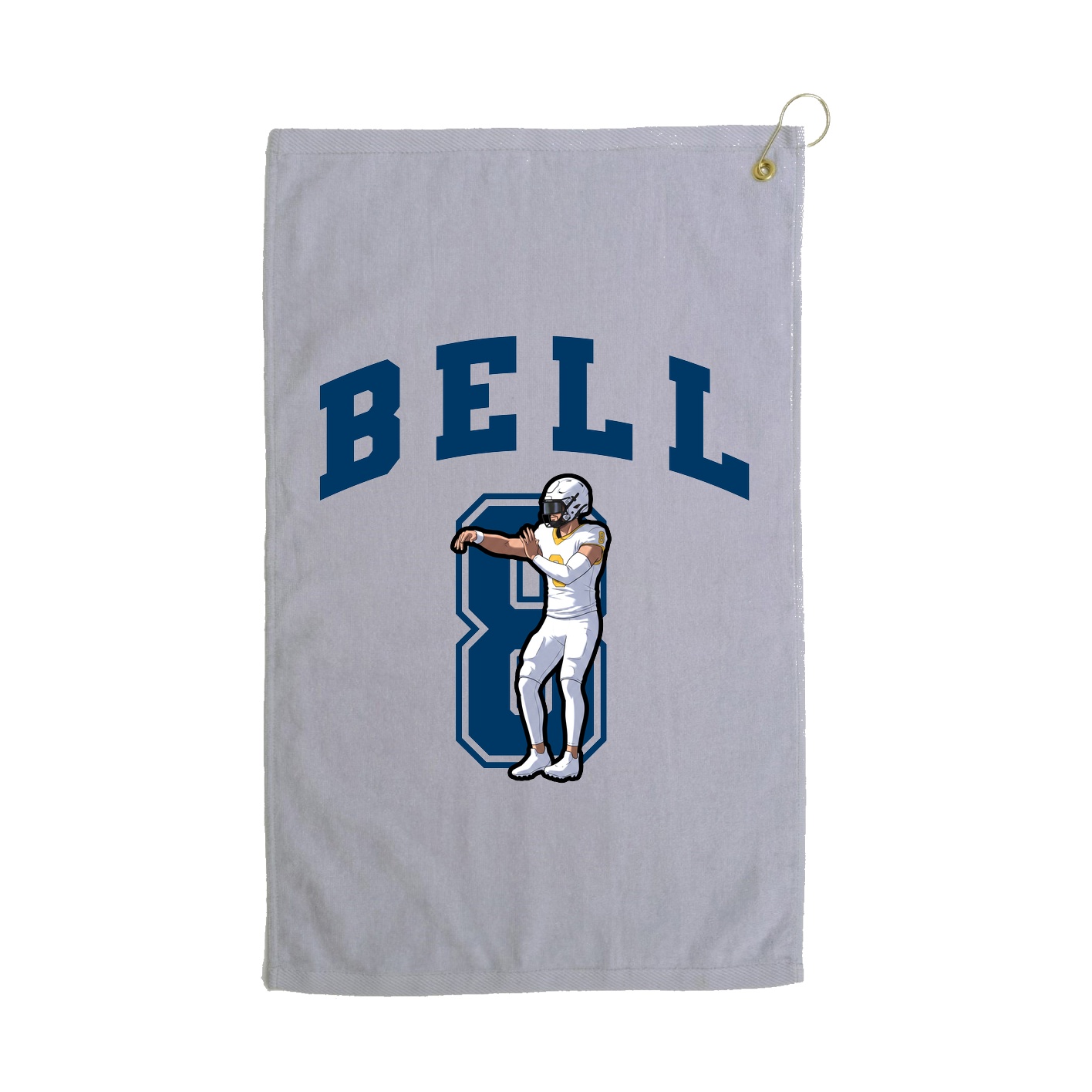 Golf Towel — Number in Grey