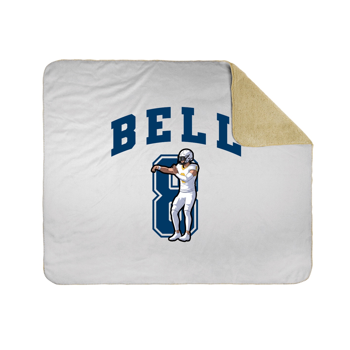 Throw Blanket — Number in White