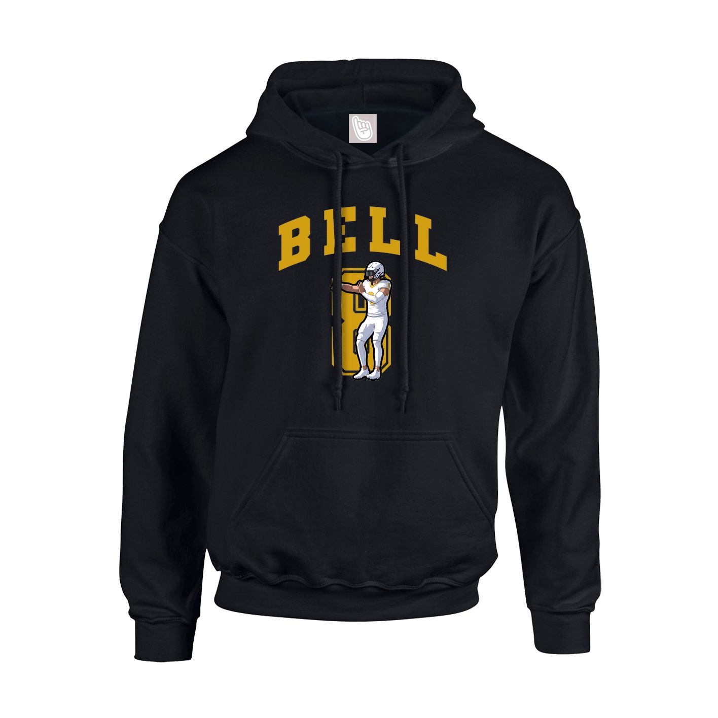 Youth Hoodie — Number in Black
