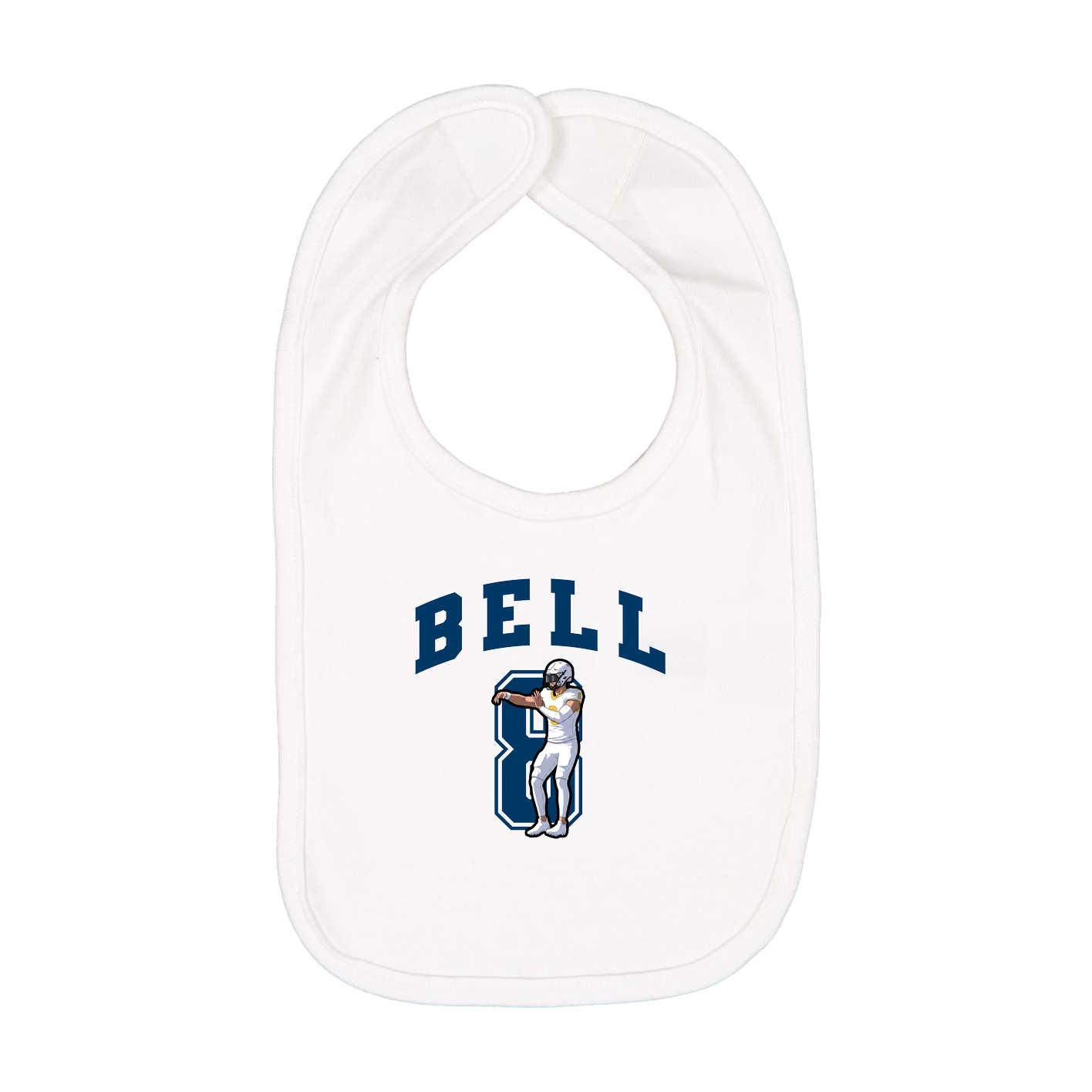 Infant Bib — Number in White