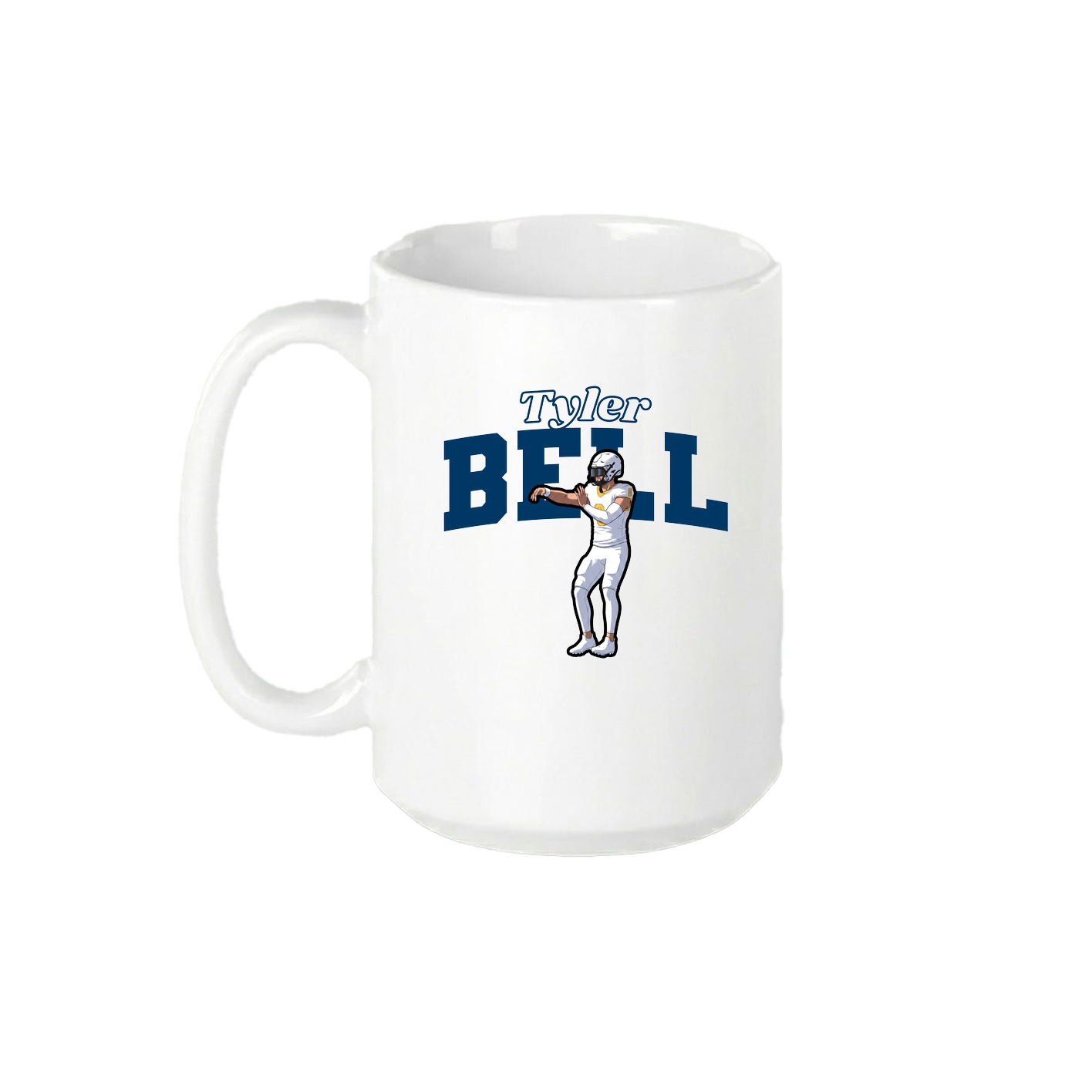 15oz Coffee Mug — Name Arch in White