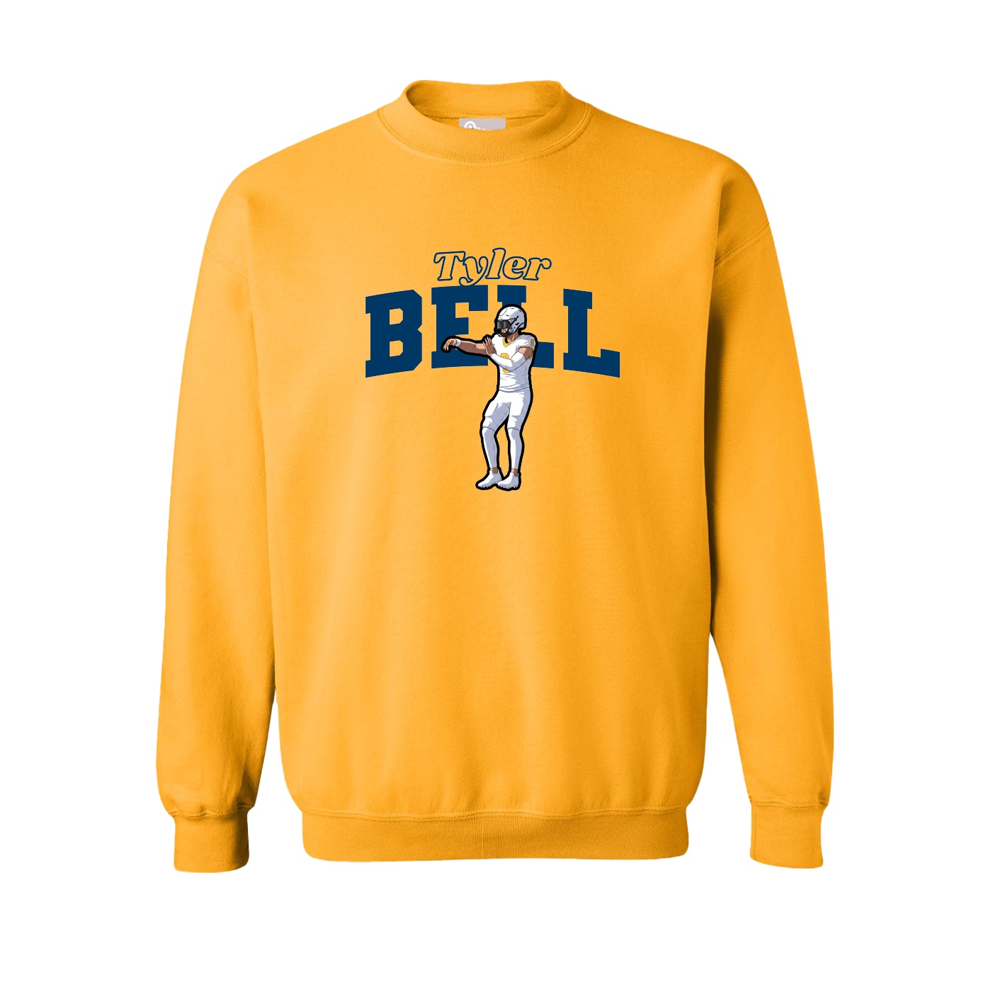 Fleece Crew — Name Arch in Gold
