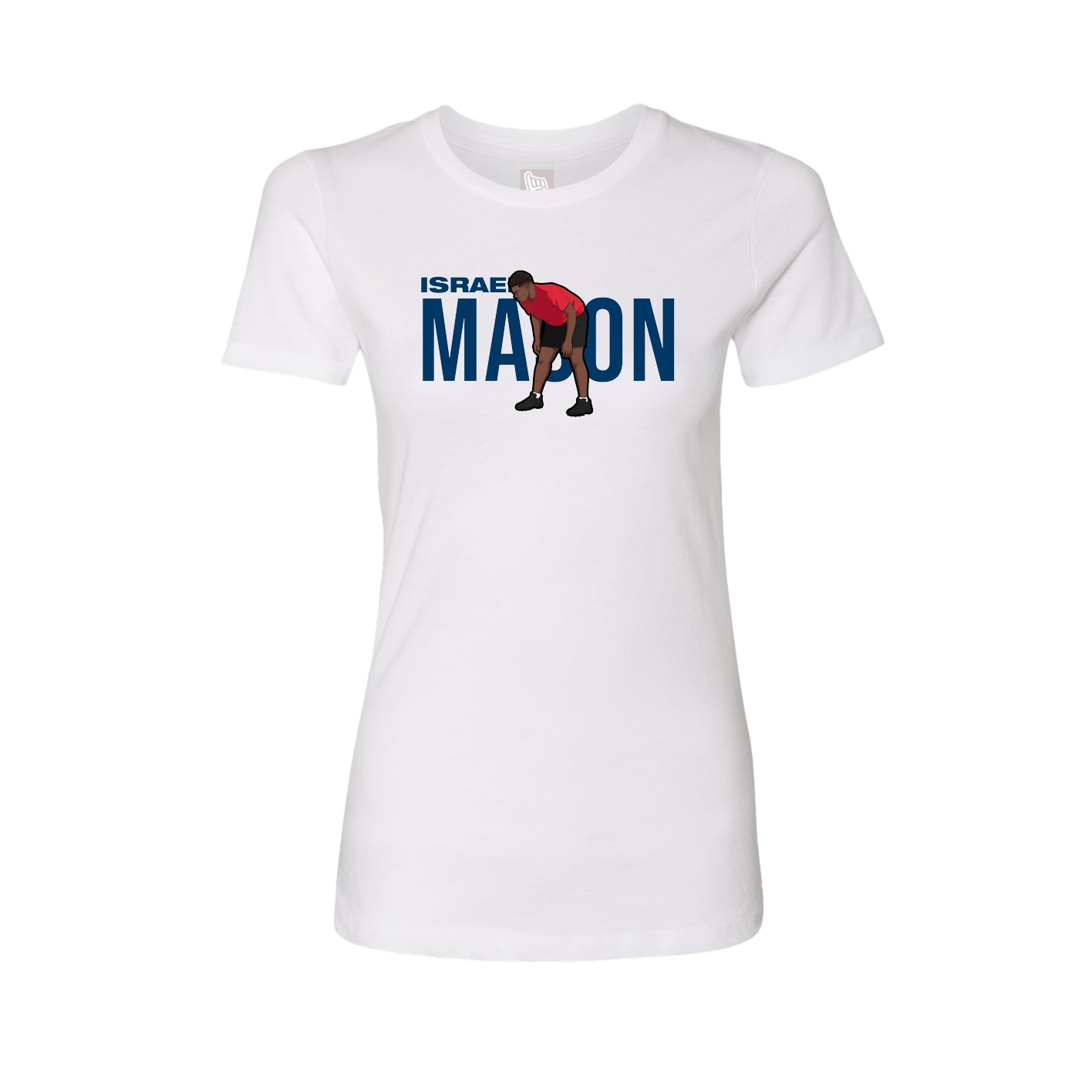 Fitted Women's Tee — Player Name in White