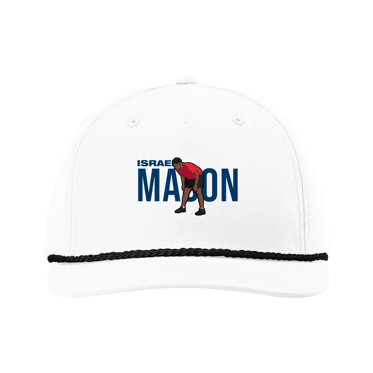 Five-Panel Classic Rope Cap — Player Name in White