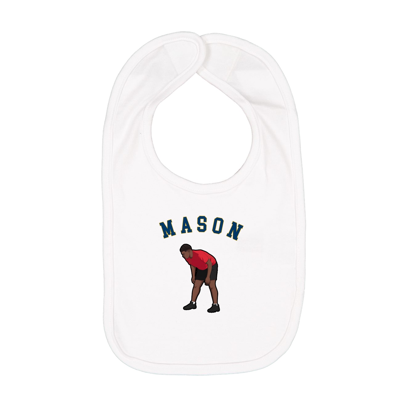 Infant Bib — Shirsey Arch in White