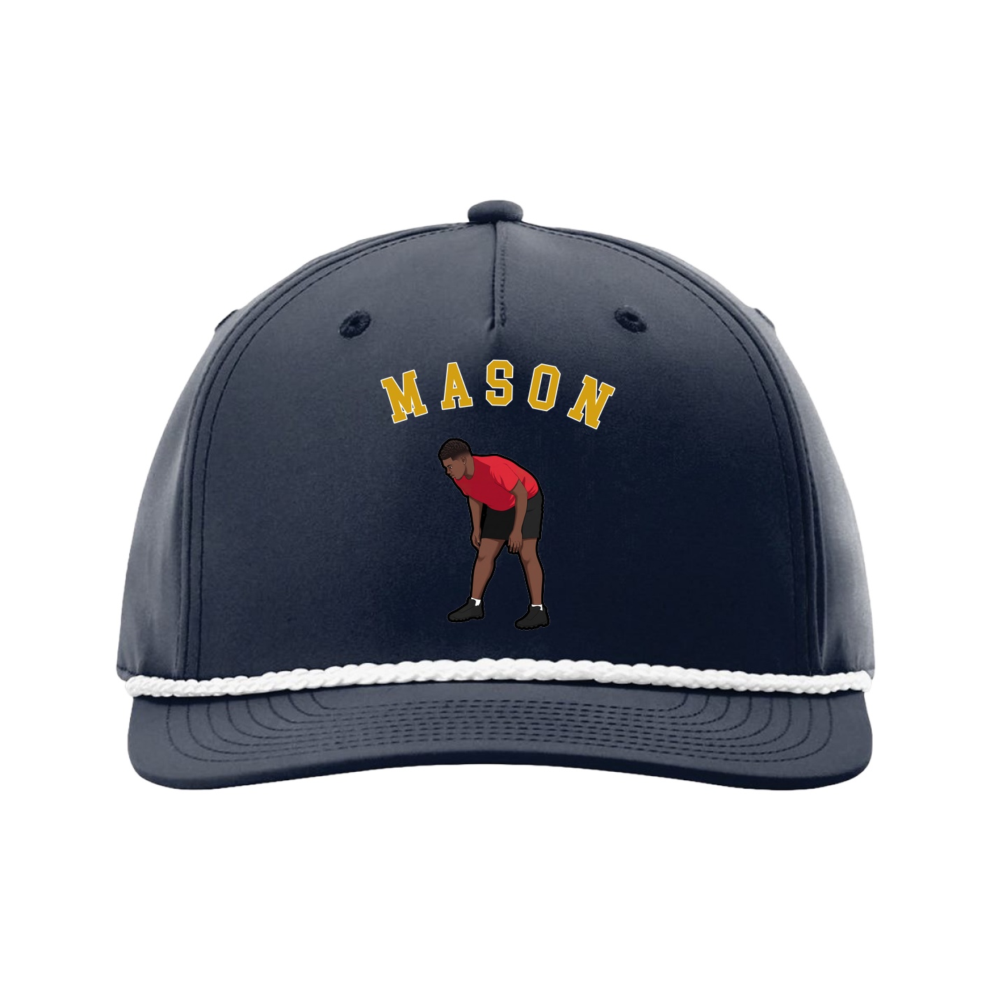 Five-Panel Classic Rope Cap — Shirsey Arch in Navy