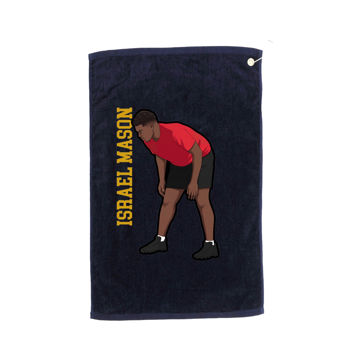 Golf Towel — Name Vertical in Navy
