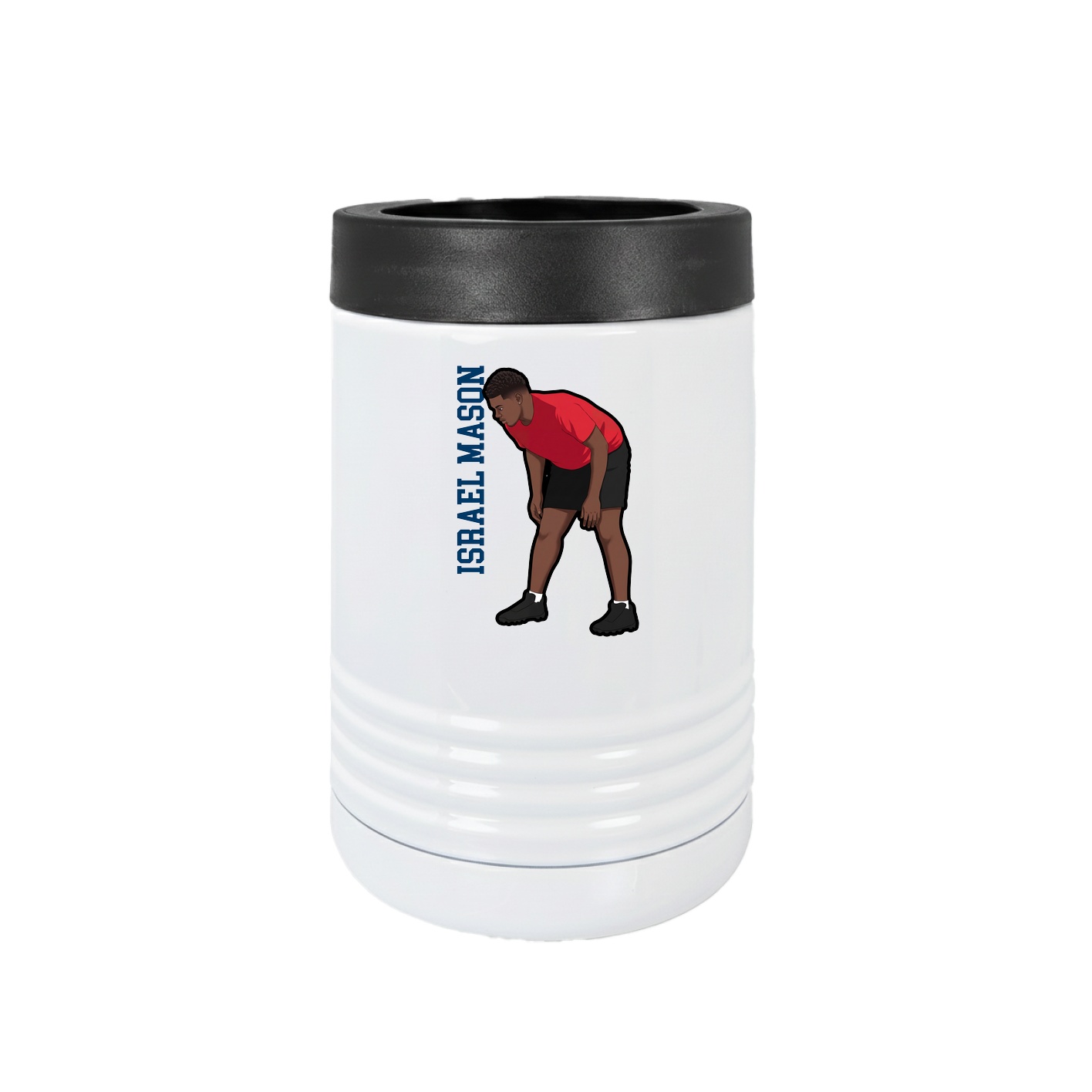 Beverage Holder — Name Vertical in White