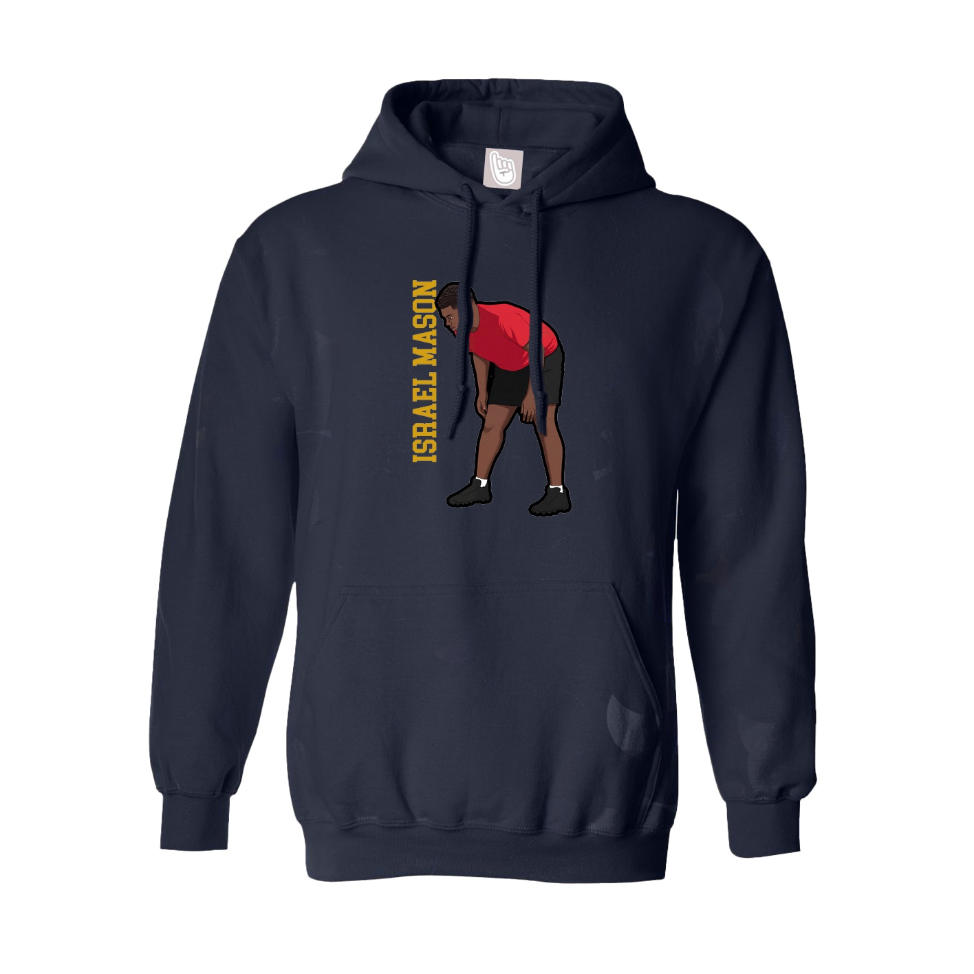 Youth Hoodie — Name Vertical in Navy