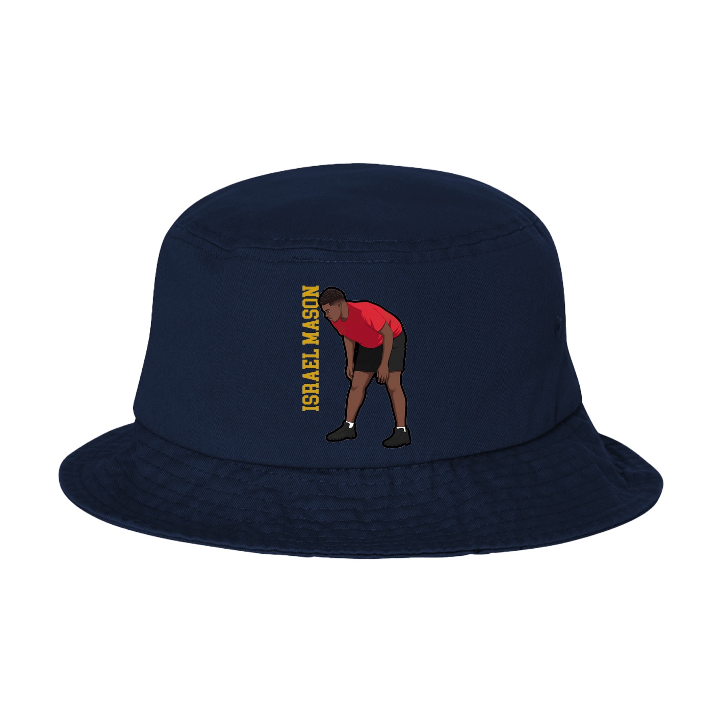 Bucket Cap — Name Vertical in Navy