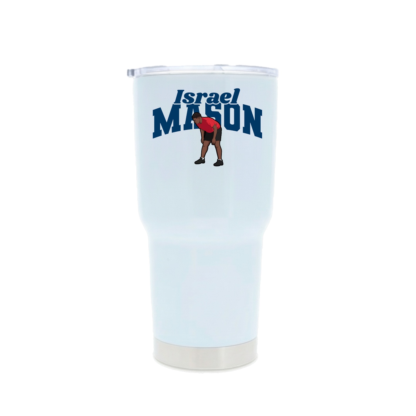 30oz Stainless Steel Tumbler — Signature Arch in White