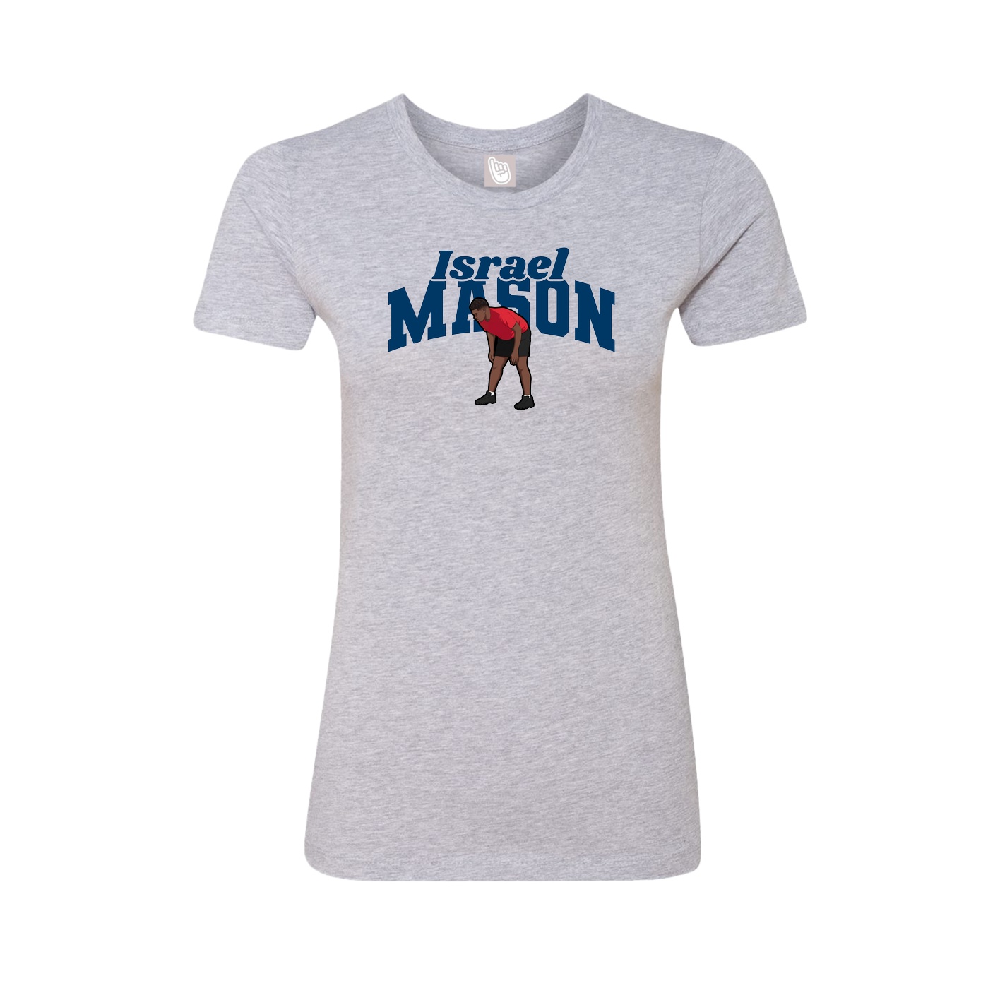 Fitted Women's Tee — Signature Arch in Grey
